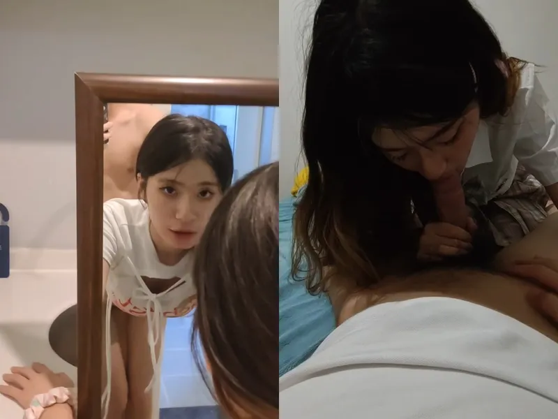 Chị thiên thần doggy trước gương phê tê người